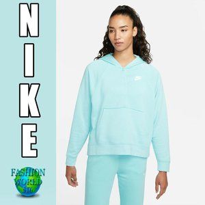 Nike Women's Sportswear Club Essential1/4-Zip Fleece Hoodie Size Large DD5325